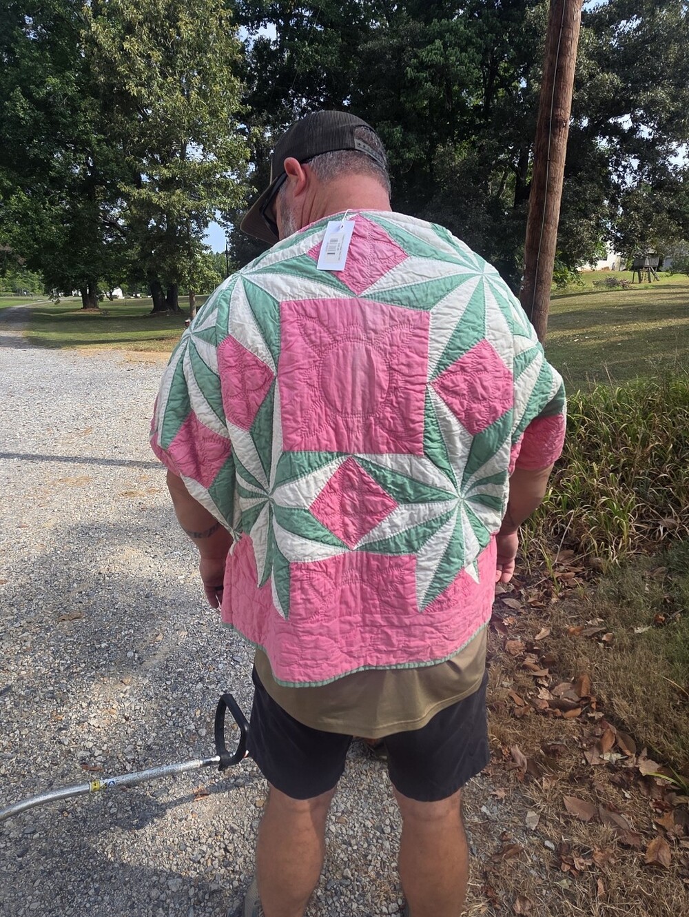 Pink And Green Brooke Wright Quilt Vest - Picture 5 of 5